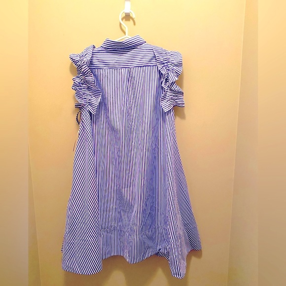 Molly Bracken Lili Sidonio striped dress. Ruffle detailing with cut outs. - Picture 4 of 6